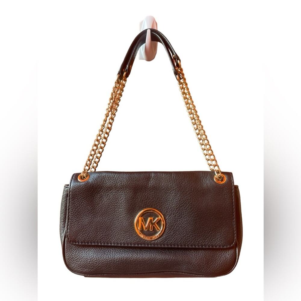 Michael Kors Leather Fulton Black shoulder bag
